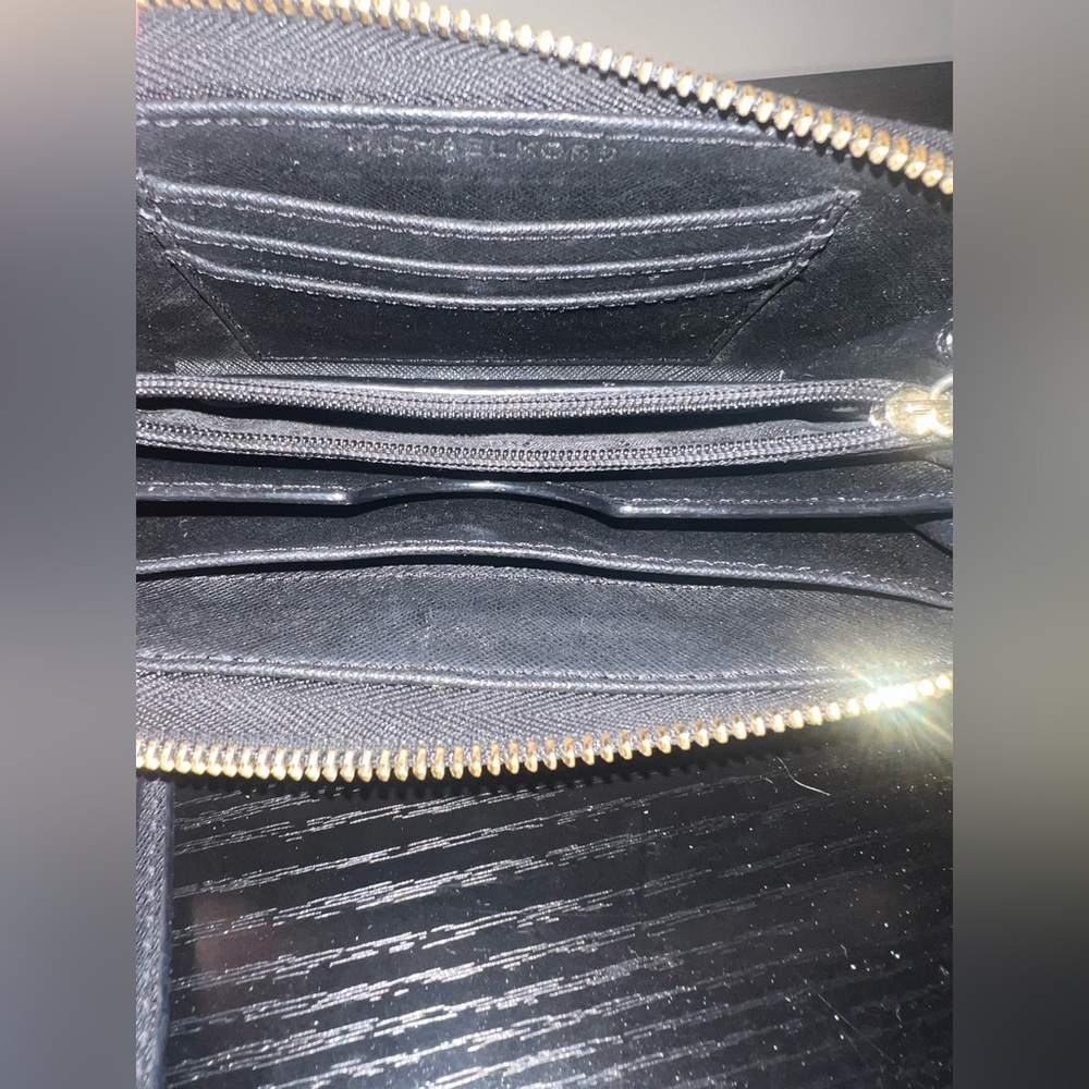 Michael Kors Black and Tan Snake Print Clutch - Picture 7 of 9